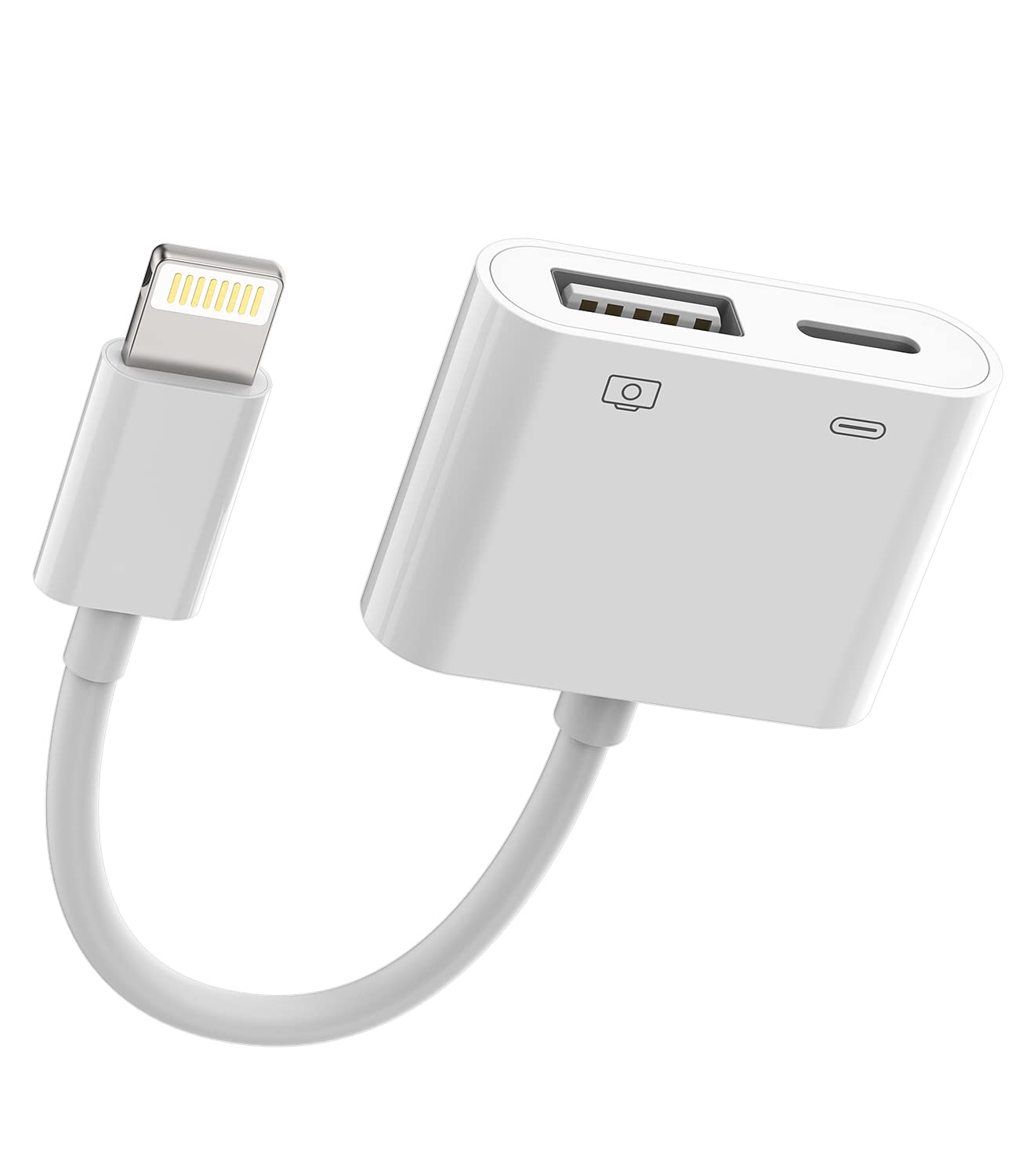 Amazon.com: for iPhone OTG Adapter Charge Cable Dongle(2in1
